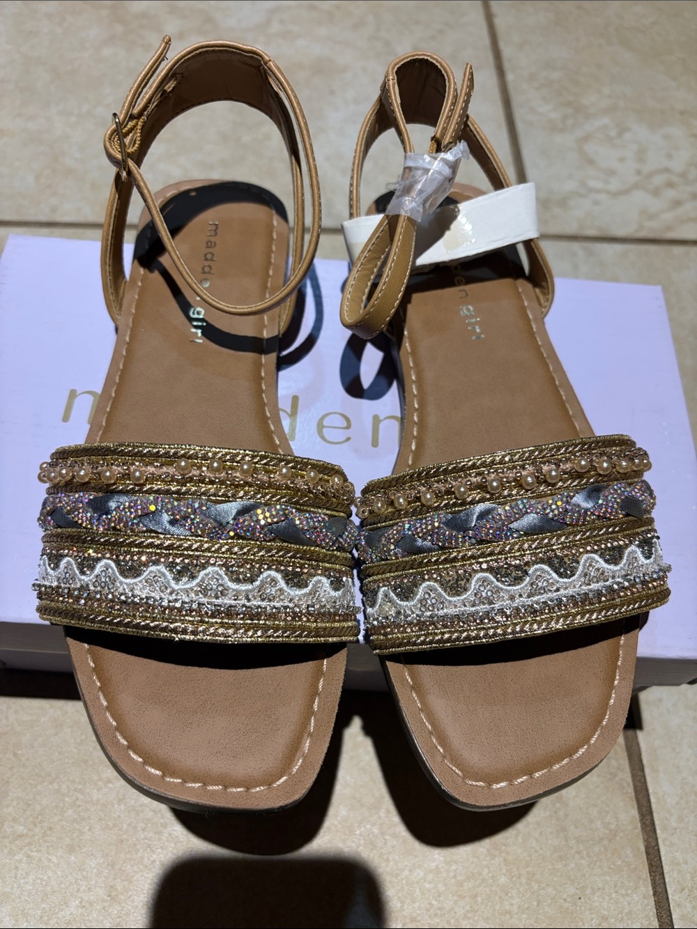 NWT! Madden Girl beaded sandals